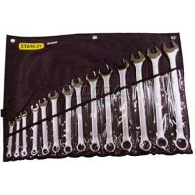 Ensemble clé à combinaison satiné Stanley 85 990-14 pièces, 12 Point