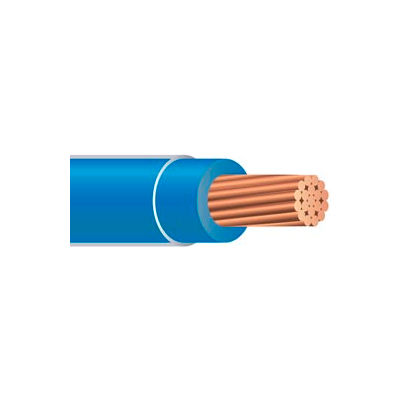 Southwire 20496601 THHN 6 Gauge Building Wire, Stranded Type, Blue, 500 ft