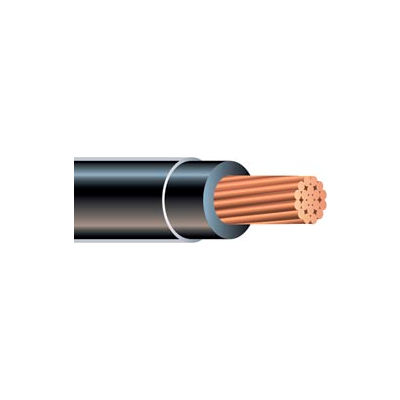 Southwire 20502101 THHN 2 Gauge Building Wire, Stranded Type, Black, 500 ft
