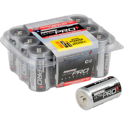 Ensemble pour entrepreneur de 12 batteries C Rayovac® Alkaline Ultra Pro™ - Qté par paquet : 12