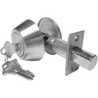 Hd Solid Bar Single Cylinder Deadbolt - Polished Brass Keyed To Bitting U - Pkg Qty 5