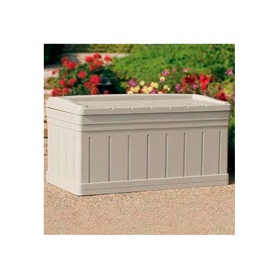 Suncast DB9750 Premium Deck Box with Seat 129 Gallon