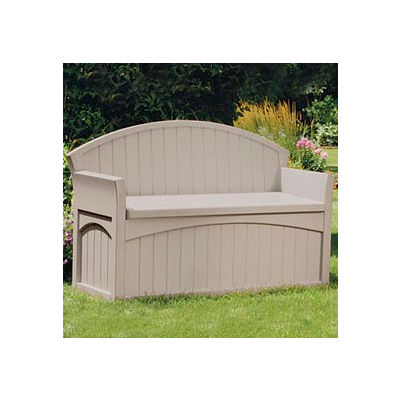 Pont et banc de Patio Suncast PB6700 boîte de 50 gallons