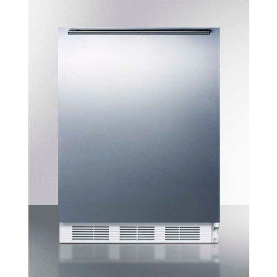 Réfrigérateur congélateur autoportant Summit ADA avec poignée horizontale, 5,1 pi³, Cap., blanc
