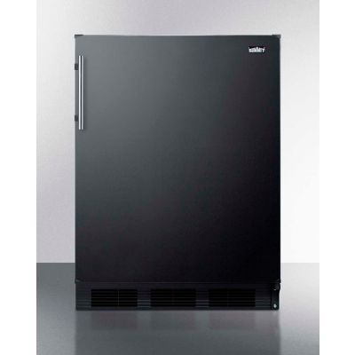 Summit ADA Réfrigérateur-congélateur intégré w / poignée de style Pro, 5,1 pi³ Cap., Noir