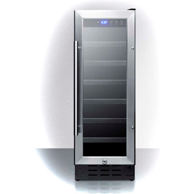 Cave à vin Summit-Undercounter. Éclairage LED, intégré, capacité de 21 bouteilles, 12" Large