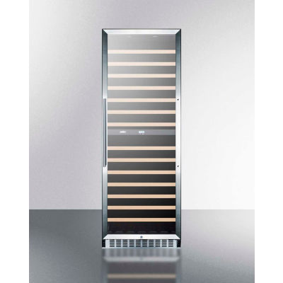 Summit-2-Zone Wine Cellar W/Glass Door, 160 Bottle Capacity, 23-5/8 » Large