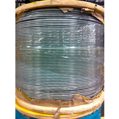 Câble d'aéronef galvanisé 7x7 revêtu de vinyle Southern Wire®, 250 pi, diamètre de 1/8 po, diamètre de 3/32 po