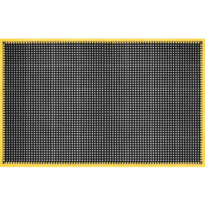 Tapis de drainage industriel™ global, 3'W x 5'L, 7/8" d’épaisseur, bordure noire/jaune