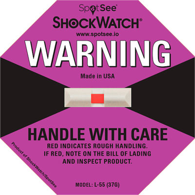SpotSee™ ShockWatch™ Indicateurs d’impact, gamme 37G, Violet, 50/Box