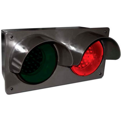 108982 Signal de contrôleur de trafic LED, Horizontal, Rouge/Vert, Mur, 120V