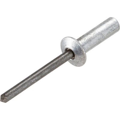 Pop Blind Rivet - 3/16 x 6-8 - Button Head - Closed End - Up to 1/2" Grip - Aluminum/Steel - 250 Pk