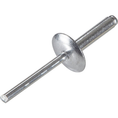 Pop Blind Rivet - 3/16 x 6-6 - Large Flange Head - Up to 3/8" Grip - Aluminum/Aluminum - Pkg of 250