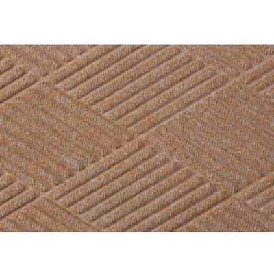 WaterHog® Diamond Mat Fashion Border 3/8" Thick 3' x 8' Medium Brown