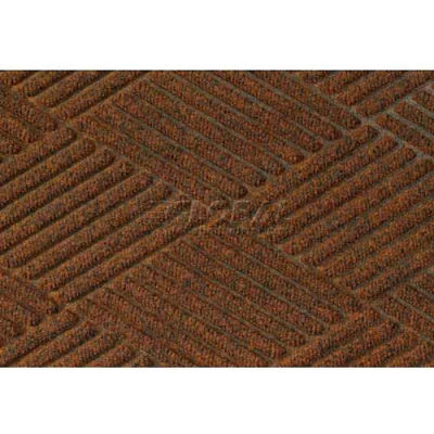 WaterHog® Diamond Mat Fashion Border 3/8" Thick 4' x 8' Dark Brown