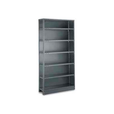 Tri-Boro T-Bolt Closed Add-On, CAT75-1536-6X, 36"W x 15"D x 75"H, 6 Shelves, 18 Ga., Dark Gray