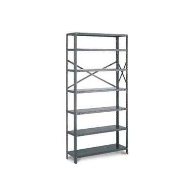 Tri-Boro Klip-It Open Add-On, OAK85-2436-5X, 36"W x 24"D x 85"H, 5 Shelves, 18 Ga, Dark Gray