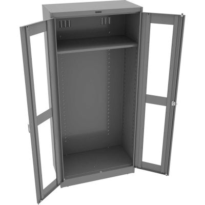 Tennsco C-Thru Deluxe armoire armoire CVD7818W-MGY - Soudé 36" W X 18 H « D X 78 », gris moyen