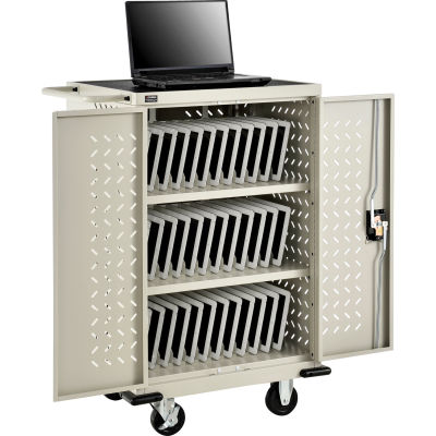 Mobile Storage & charger Cart pour 36 iPad® & Tablet Devices, Putty, cETL, assemblé
