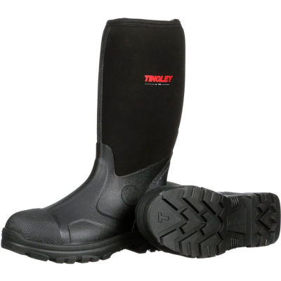 Tingley® Badger Neoprene Boots, Plain Toe, Upper Rubber Sole, Steel Shank, 15"H, Blk, Taille 14