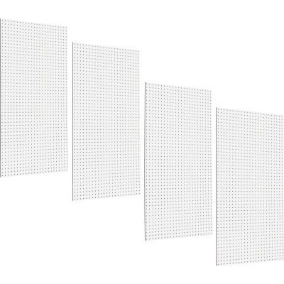 Triton Products Panneaux perforés haute densité en panneaux de fibres, 24 » x 48 » x 1/4 », blanc, ensemble de 4