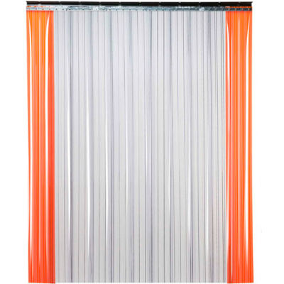 Global Industrial™ Porte à basse température - 10' W x 12' H - 12" striées en PVC transparent