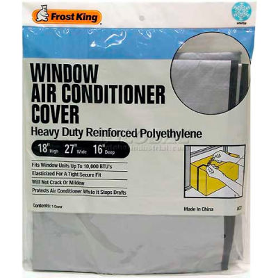 Frost King® Small Outside Window Air Conditioner Cover, 27"L x 18"W x 16"H, Gray - Pkg Qty 12