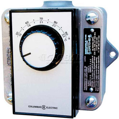 TPI Remote Mount Thermostat EPETP8D Double Pole Double Throw Bi Metal 120-480V 50-90°F