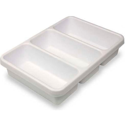 TrippNT 3-Pocket Drawer Organizer Plastic Tray, 14"W x 10"D x 3"H
