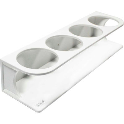 TrippNT™ Blanc HDPE 500mL Petit Porte-Bouteille Quadruple, 14-5/8"L x 4-1/8"P x 3-1/8"H