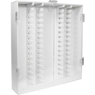 TrippNT™ Armoire de rangement à colonne HPLC en PVC blanc avec portes en acrylique transparent