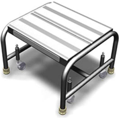 Étape 1 aluminium Mobile étape Stand w / solide nervuré haute marche & plate-forme 16" W - WLAR001164