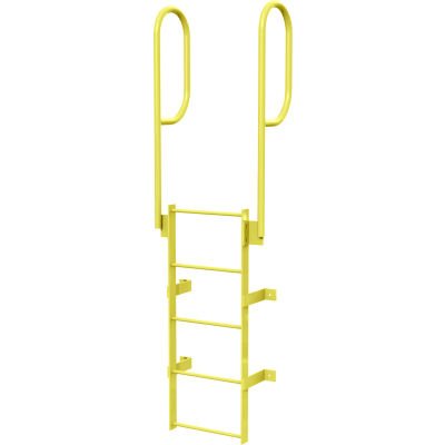 Etape 5 acier traverser avec rampes accès échelle, jaune fixe - WLFS0205-Y