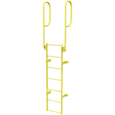 Etape 7 acier traverser avec rampes accès échelle, jaune fixe - WLFS0207-Y
