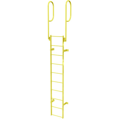 Etape 10 acier traverser avec rampes accès échelle, jaune fixe - WLFS0210-Y