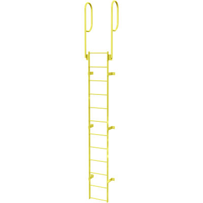 Etape 12 acier traverser avec rampes accès échelle, jaune fixe - WLFS0212-Y