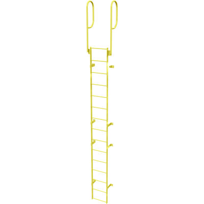 Etape 15 acier traverser avec rampes accès échelle, jaune fixe - WLFS0215-Y