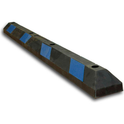 Arrêt de stationnement de roue - 72" L - Black w/Blue Stripes