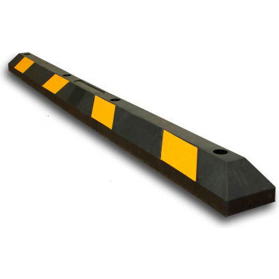 Stationnement roue Stop - 72" L - Black w/Yellow Stripes
