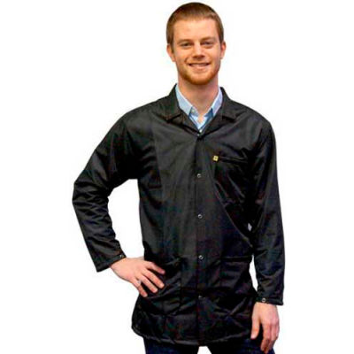 Transformer les Technologies ESD 3/4 longueur veste, Snap, boutons de manchette noir, Large