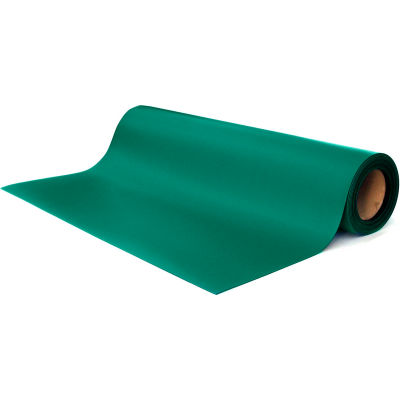 Transforming Tech MT4500 Series ESD Rubber Matting, 0.80" Thick, 36"W Full 50 Ft Roll, Green