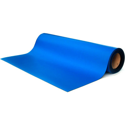 Transforming Tech MT4500 Series ESD Rubber Matting, 0.80" Thick, 48"W Full 50 Ft Roll, Royal Blue
