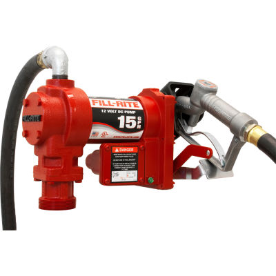 Fill-Rite FR1210H, DC Fuel Transfer Pump w/20 » Steel Telescoping Suction Pipe, 15 GPM, 2 » Bung Mount