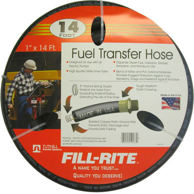 Fill-Rite FRH10014, détail tuyau de 1 "x 14', conçu pour être utilisé avec toutes les pompes électriques