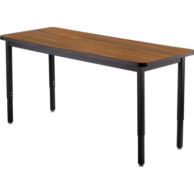 Interion® Table utilitaire - 60 x 30 - Noyer