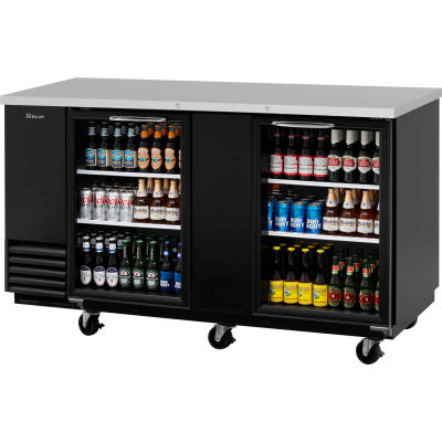 Glass Door Back Bar Unit 69"W - 2 Door