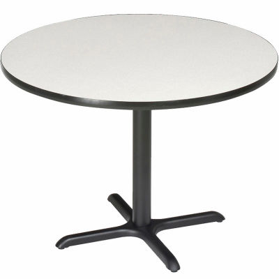 Interion® table ronde de restaurant de 36 » de hauteur de compteur, gris