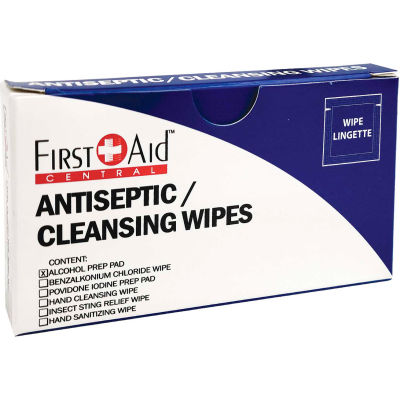 First Aid Central™ Alcohol Antiseptic Wipes, 25/Boîte