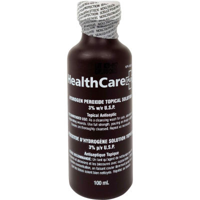 Premiers soins Peroxyde d’hydrogène central™, 3 %, 100 ml, 12/Case - Qté par paquet : 12
