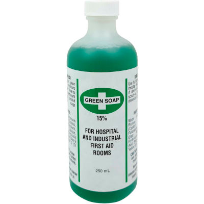 Nettoyant antiseptique de savon vert central™ de premiers soins, 250 ml, 12/caisse - Qté par paquet : 12